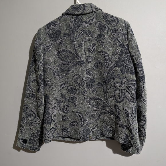 Vintage Lana Lee Tapestry zip up blazer size 14 - Picture 4 of 10